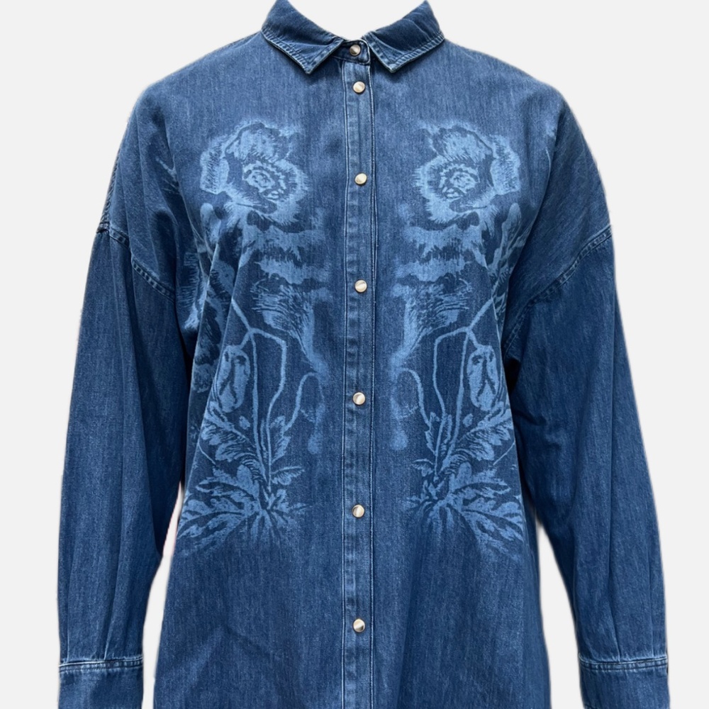 Marina Sport Beautiful Long Sleeve Snap front collared Shirt